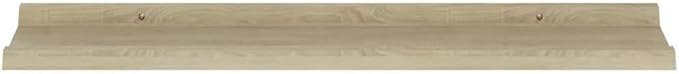 Sonoma Oak Wall Shelves Set of 2, 31.5 inch Floating for Living Room, Bedroom Decor, Rustic Wood Shelving for Storage Display with 11lb Capacity Each, Easy Mount MDF Shelves