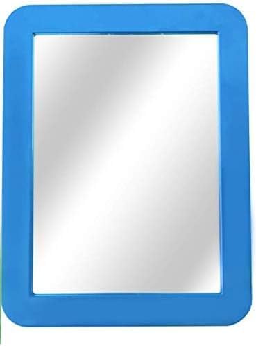 Boxgear Magnetic Locker Mirror - 5" x 7"- for School Locker, Bathroom, Household Refrigerator, Locker Accessory, Workshop Toolbox or Office Cabinet (Blue)