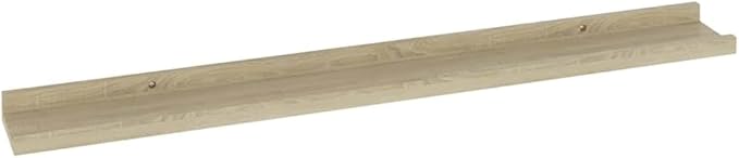 Wall Shelves Set of 2, 31.5 Inch Floating Display Ledges for Books, Succulents, and Collectibles, Decorative Sonoma Oak Wood Finish for Living Room and Bedroom