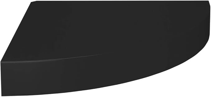 Floating Corner Shelf 9.8x9.8 Inch Black Wall Mounted Shelves with Invisible Bracket - Honeycomb MDF Metal Storage for Bathroom Bedroom Living Room Home Decor