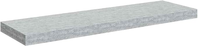 Floating Wall Shelves Set of 2, Concrete Gray Modern Invisible Mounting Shelves for Living Room & Office, 31.5 Inch Long Heavy Duty MDF Display Rack for Books, Decor, Awards, 22lb Load Capacity Each