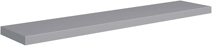 Floating Wall Shelves 2 Pack Gray 47.2x9.3x1.5 Inch MDF Modern Invisible Mount Display Rack for Living Room Bedroom Home Decor Books Collectibles