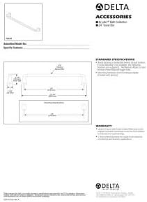 DELTA FAUCET 75124-RB Dryden Wall Mounted 24 in. Towel Bar in SpotShield Venetian Bronze