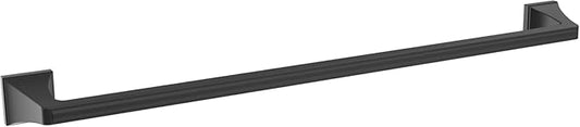 Amerock BH36024MB | Matte Black Towel Bar | 24 in (610 mm) Towel Rack | Mulholland | Bathroom Towel Holder | Bathroom Hardware | Bath Accessories