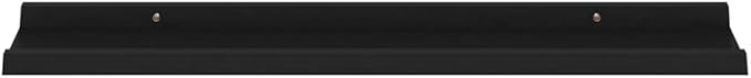 Wall Shelves 4 pcs Black 31.5x3.5x1.2 inch Floating for Wall Decor, Modern MDF Storage Shelves for Living Room Bedroom Kitchen Display Organizer