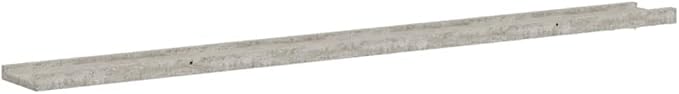 Set of 2 Floating Wall Shelves, 45.3 Inch Modern Concrete Gray MDF Long Ledge Shelf for Living Room Bedroom Decor, Display Storage Organizer