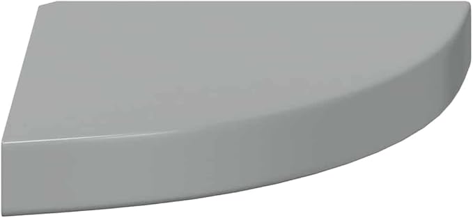 Corner Shelf Set of 4, Floating Wall Mounted Shelves, High Gloss Grey MDF Corner Organizer for Bedroom, Living Room and Office, Modern Display Storage