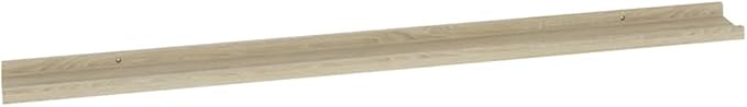 Sonoma Oak Wall Shelves Set of 4, 45.3 Inch Floating for Living Room Bedroom Kitchen, Heavy Duty MDF Storage Shelves for Decor Books Plants, Easy Mount Shelving Unit with Natural Wood Finish
