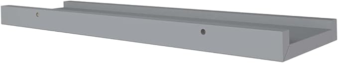 Picture Frame Ledge Shelves 2 Pack Gray Wall Mounted Display Shelves 15.7 inch MDF Board for Photo Frames Decorations Living Room Bedroom Office