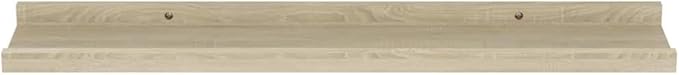 Wall Shelves Set of 2, Floating Shelves for Wall Decor, Sonoma Oak Wood Look MDF Board, 23.6 Inch Modern Shelf for Living Room, Bedroom, Bathroom, Easy Mount Storage for Plants, Books, Photos