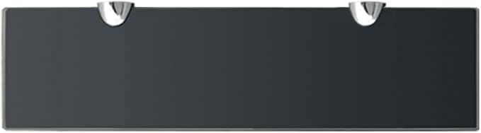 Floating Shelf Tempered Black Glass for Living Room, Bedroom, Bathroom 15.7"x3.9", Glass Thickness: 0.3"