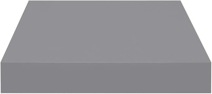 Floating Wall Shelves 2 Pack Gray Modern Display Rack for Living Room Bedroom Office, Invisible Mounting System, 9.1x9.3x1.5 Inches MDF Honeycomb Shelving with 11lb Capacity Each