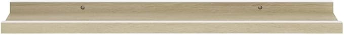 Wall Shelves 2 Pack White and Sonoma Oak Floating Shelves 23.6x3.5x1.2 Inches for Living Room Bedroom Kitchen Storage Display Organizer with 11lb Load Capacity