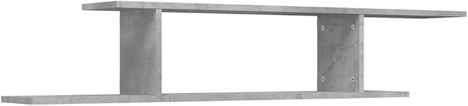 Wall Mount TV Shelf Concrete Gray 49.2 inch Floating Media Console for Living Room Bedroom Modern Entertainment Center with 88lb Capacity Engineered Wood Storage Rack