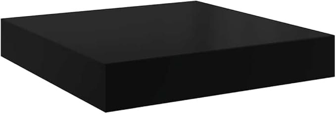 Floating Wall Shelves Set of 2, High Gloss Black Honeycomb Storage Shelf for Bedroom, Living Room, Modern Wall Mounted Display Shelves for Home Decor, 9.3 x 9.1 Inch