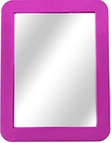 Boxgear Magnetic Locker Mirror, Makeup Mirrors - 5" x 7"- for School Locker, Bathroom, Household Refrigerator, Locker Accessory, Workshop Toolbox or Office Cabinet (Pink)