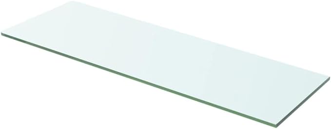 Clear Tempered Glass Floating Shelf Panel 23.6"x5.9" Wall Mounted Display Shelf with 33lb Capacity for Bathroom Bedroom Living Room Kitchen Storage Organizer