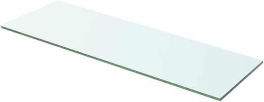 Floating Glass Shelf Panel 23.6" x 5.9" Clear Tempered Glass for Wall Storage, Bathroom Floating Shelves, Wall Book Shelf for Home and Shop Display
