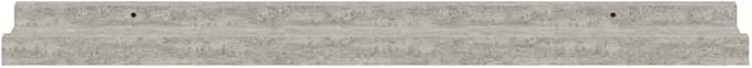 Wall Shelf Set of 4, 23.6 Inch Floating Shelves for Wall Decor, Modern Concrete Grey MDF Shelves for Bedroom Living Room Storage, Display Shelves for Books and Collectibles