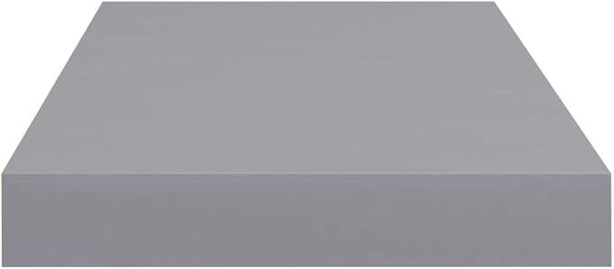 Floating Wall Shelves 2 Pack Gray Modern Invisible Mount Display Rack 19.7x9.1x1.5 Inches MDF Board for Living Room Bedroom Decor Storage