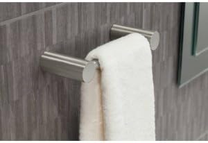 Moen YB0486BN Align 9-Inch Modern Hand -Towel Bar, Brushed Nickel