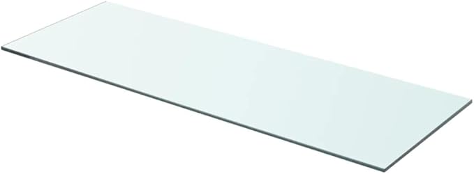 Tempered Glass Floating Shelves 27.6"x9.8" Clear Wall Shelves Set of 2 - Modern Display Shelving for Bathroom Living Room Bedroom Kitchen Decor