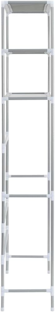 Three-Tier Storage Rack Over Laundry Machine in Silver Finish, 3 Shelves for Bathroom and Laundry Room Organization, Durable Stainless Steel Space-Saving Rack for Supplies