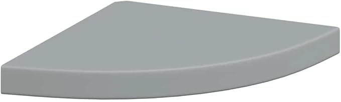 Corner Shelf Set of 4, Wall Mounted Floating Triangular Shelves for Living Room, Small Modern Matte Grey MDF Storage Shelving for Books and Decor