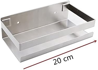 ZTBH Bathroom Divider Bathroom Shelf, Black Bathroom Corner Shelves, Wall Shelf Storage Rack 20cm-50cm Bathroom Hardware Sets (Color : Brushed 20cm)
