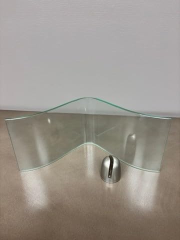 LTL Home Products Heron Floating Glass Shelf Kit by Wallscapes – Decorative Tempered Glass Wall Shelf with Brackets, Modern Wall-Mounted Display Shelf for Home Décor, Assorted Colors (Clear)