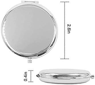 Pocket Mirror, 2 x 1x Magnification Compact Travel Makeup Mirror, Perfect for Purse, Pocket and Travel (Silver)