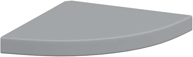 Corner Shelf Floating Wall Mount 13.8 Inch Honeycomb Triangular MDF Display Organizer, Matte Grey Storage for Bedroom, Living Room and Office