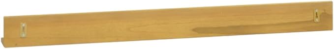 Set of 2 Solid Teak Wood Floating Shelves, 43.3 Inch Wall Mounted Display Ledge for Bathroom, Living Room, Kitchen and Home Office, Natural Finish