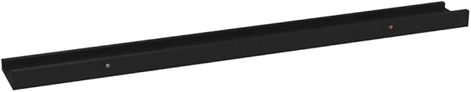 Wall Shelves 4 pcs Black 31.5x3.5x1.2 inch Floating for Wall Decor, Modern MDF Storage Shelves for Living Room Bedroom Kitchen Display Organizer