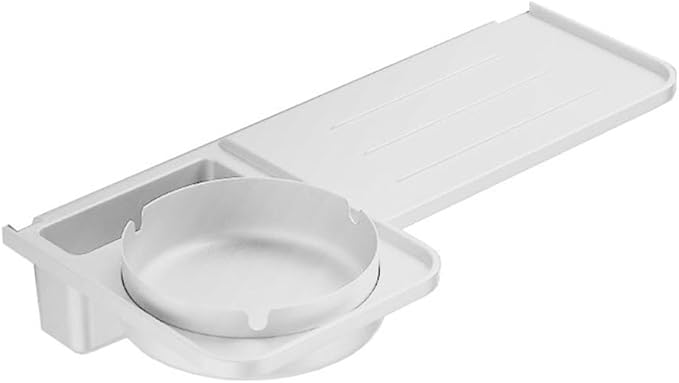 Bathroom Shelf Wall Mounted Batahroom Rack, Modern Plastic Toilet Shelf with Stainless Steel Ashtray, No Drilling Toilet Storage Rack Space Saving Bathroom Storage Bathroom Shelves Wall Mounted(White)