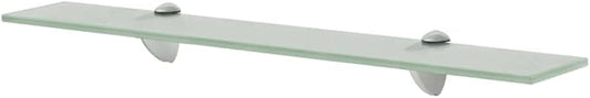 Floating Wall Shelf 23.6-Inch Frosted Tempered Glass Modern Display Shelf for Bathroom Living Room Bedroom Wall Mounted Storage Rack
