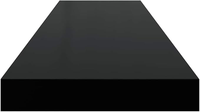 Floating Wall Shelf 35.4 Inch, Matte Black Decorative Honeycomb MDF Storage Display Ledge for Living Room Bedroom Office, Minimalist Invisible Mount Shelves