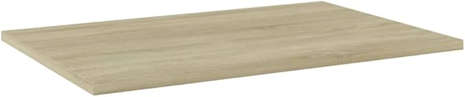 Sonoma Oak Engineered Wood Wall Mounted Shelf Set of 8, 23.6x15.7 Inch, Minimalist Design for Living Room Kitchen Storage, Durable and Sturdy, Space Saving Display Shelves