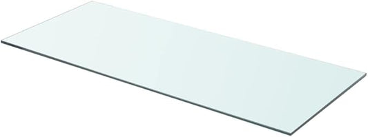 Floating Glass Shelf Panel Clear 27.6"x11.8" Tempered Glass Wall Shelf for Living Room, Bathroom, Kitchen, Storage Floating Wall Shelves for Display