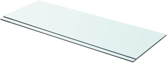 Glass Floating Shelf 2 pcs Panel Clear 27.6"x9.8" Tempered Glass Shelf for Wall Book Shelf Storage Kitchen Living Room Bathroom Floating Wall Shelves