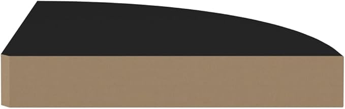 Floating Corner Shelf 9.8x9.8 Inch Black Honeycomb MDF Wall Mount Shelf with Invisible Bracket - Space-Saving Storage Solution for Bathroom Bedroom Living Room Decor