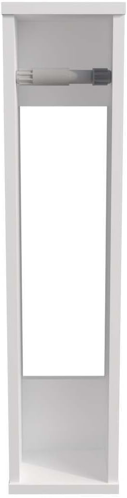 HomeStock Bathroom Shelf - 28" Tall 2-Tier White Storage Organizer