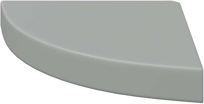Floating Corner Shelf for Wall, Gray Honeycomb MDF with Invisible Mount, 9.8x9.8x1.5 Inches, Holds 11 lbs, Perfect for Bathroom, Living Room, Kitchen Decor, Books and Plants Display