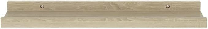 Wall Shelves Set of 2, Floating Shelves for Wall Decor, Sonoma Oak Wood Look, 15.7x3.5 Inches, Modern Storage for Books, Plants, Bathroom, Kitchen, Easy Mount, Durable MDF