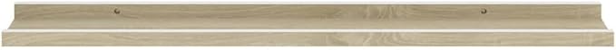 Wall Shelves 2 Pack White and Sonoma Oak 31.5 Inch Floating Shelves for Living Room Bedroom Kitchen Storage Display Organizer with 11lb Capacity