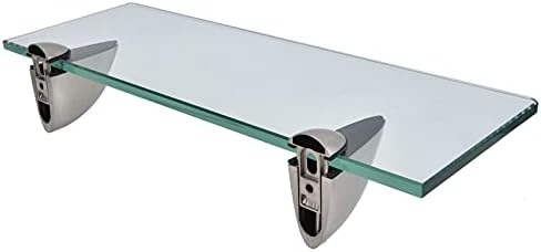 Floating Glass Shelves,Bathroom Floating Shelves,Glass Wall Shelves,Wallmounted Zinc Alloy Storage Rack,Bathroom Accessories for Home Hotel Apartment