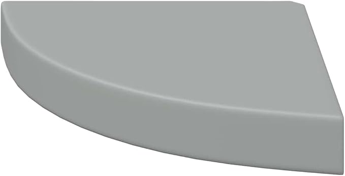 Corner Shelf Set of 2, Floating Wall Shelves for Bedroom, Living Room & Office, 9.8 x 9.8 inch Triangular MDF Storage Rack, Matte Gray Modern Display Shelves