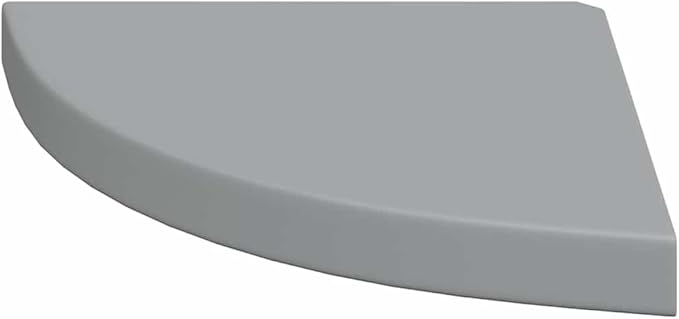 Floating Corner Shelves Set of 2, Gray Wall Mounted Corner for Living Room Bedroom, 13.8x13.8x1.5 Inch Modern Display Shelves with Invisible Mounting, Honeycomb MDF and Metal, Holds 11 lbs Each