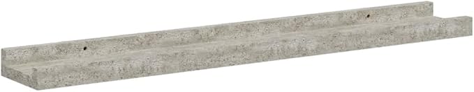 Wall Shelf Set of 4, 23.6 Inch Floating Shelves for Wall Decor, Modern Concrete Grey MDF Shelves for Bedroom Living Room Storage, Display Shelves for Books and Collectibles