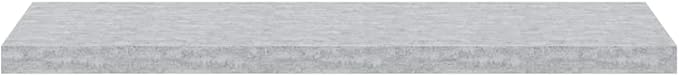 Set of 2 Floating Wall Shelves 35.4 inch, Modern Concrete Grey MDF Display Ledge for Bedroom, Living Room and Office Decor, Rectangular Shelving Unit
